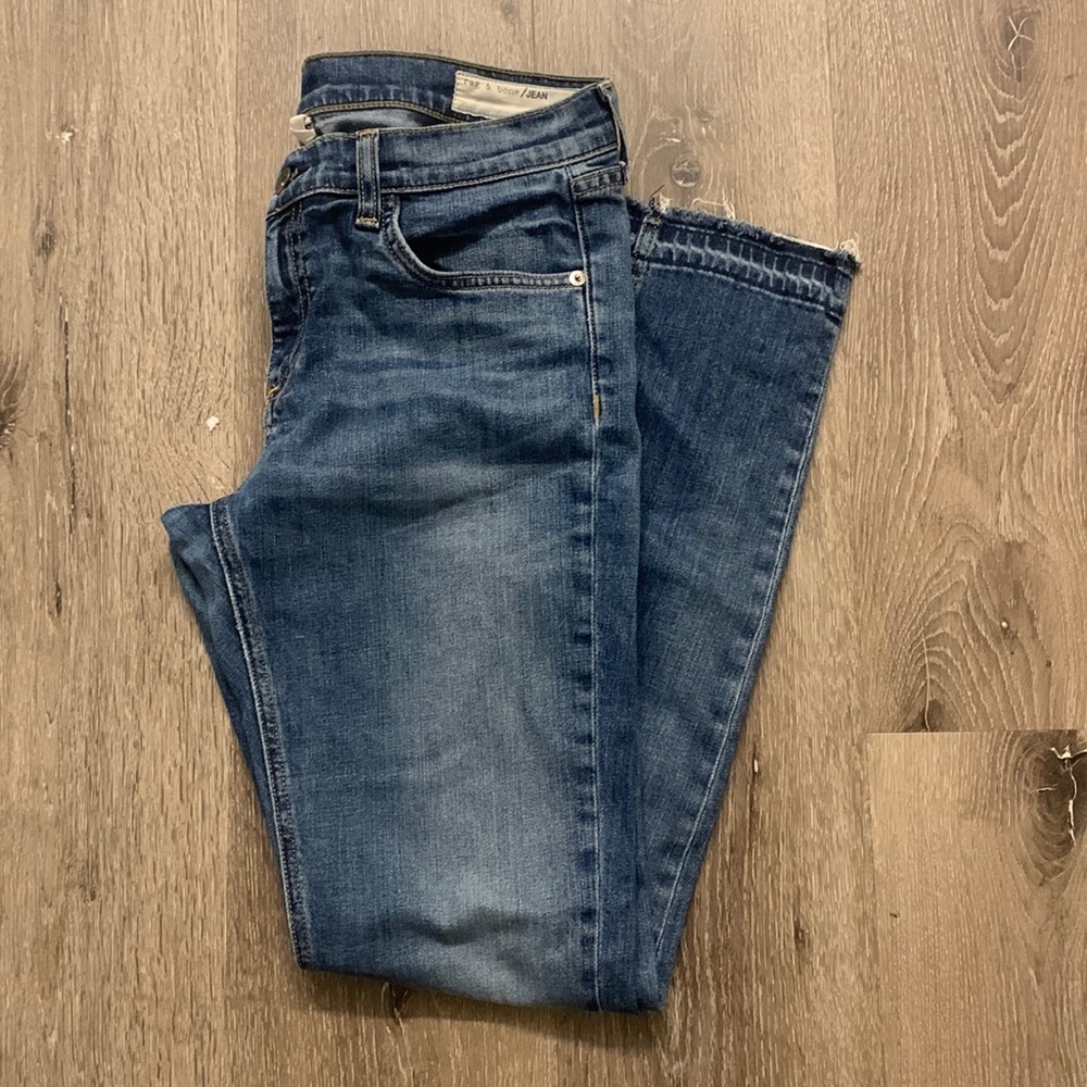 Rag & Bone Dre Release Hem Slim Boyfriend Jeans